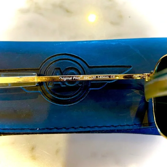 AO Eyewear Aviator Sunglasses Original Pilot 52/20 144mm - Picture 5 of 9